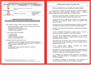 instructiuni scrise conform ADR
